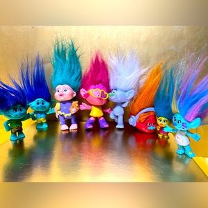DREAMWORKS TROLLS, MCDONALD’S & 90’s APPLAUSE MAGIC BABY TROLL BUNDLE OF 8